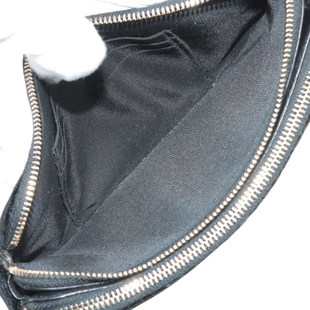 Chanel Velour Pearl Embellished Double Zip Clutch with Chain - Side view