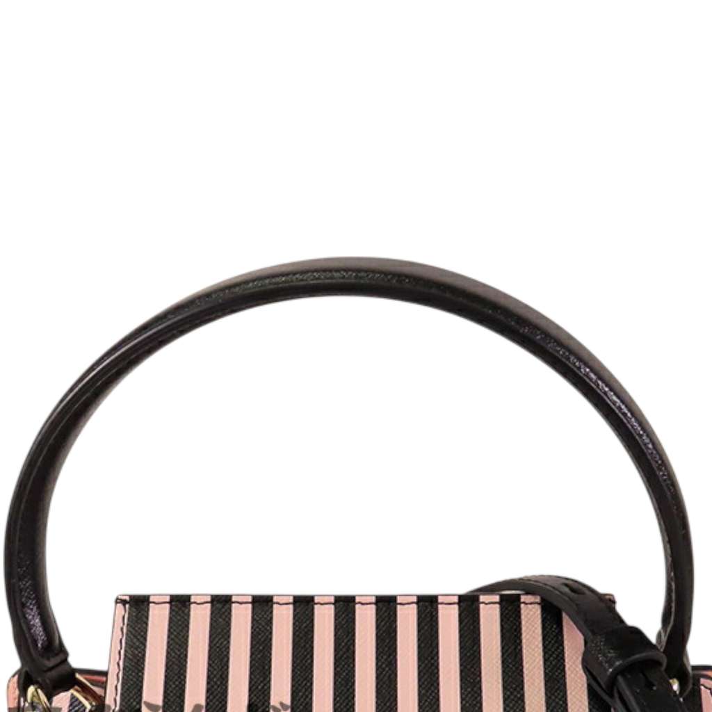 Salvatore Ferragamo Striped Leather Vara Bow Top Handle Bag - Image 14