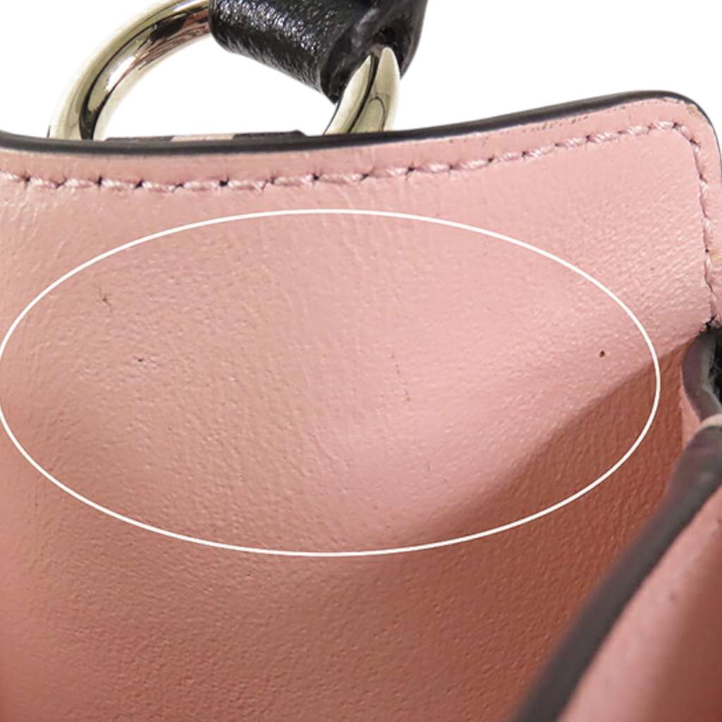 Salvatore Ferragamo Striped Leather Vara Bow Top Handle Bag - Detail 1