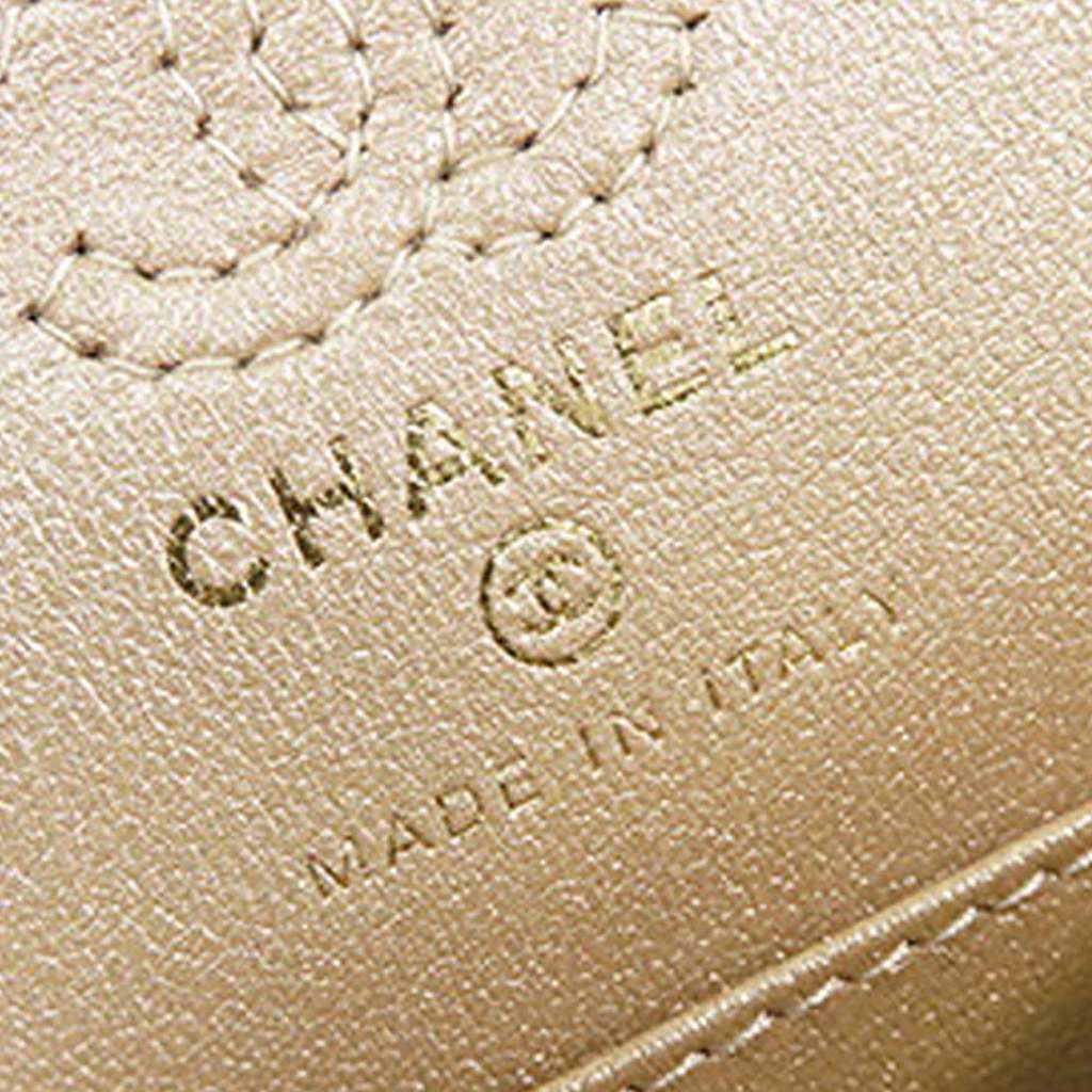 Chanel Mini Classic Metallic Calfskin Charm Double Flap - 5