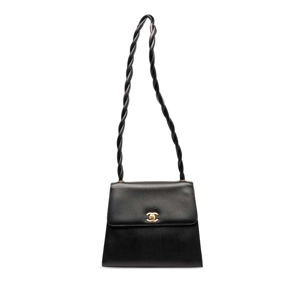 Chanel CC Caviar Twisted Strap Shoulder Bag