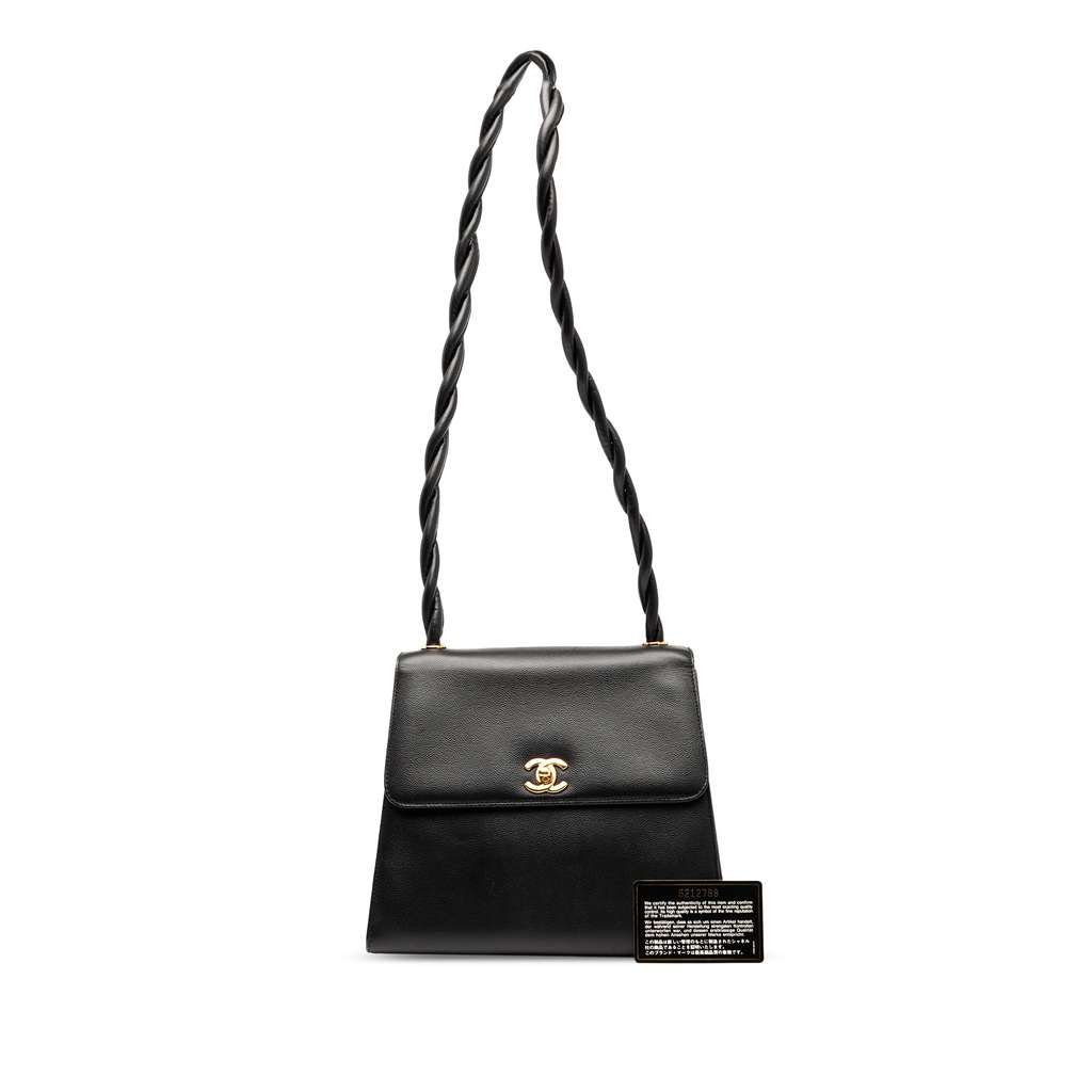 Chanel CC Caviar Twisted Strap Shoulder Bag - Image 10