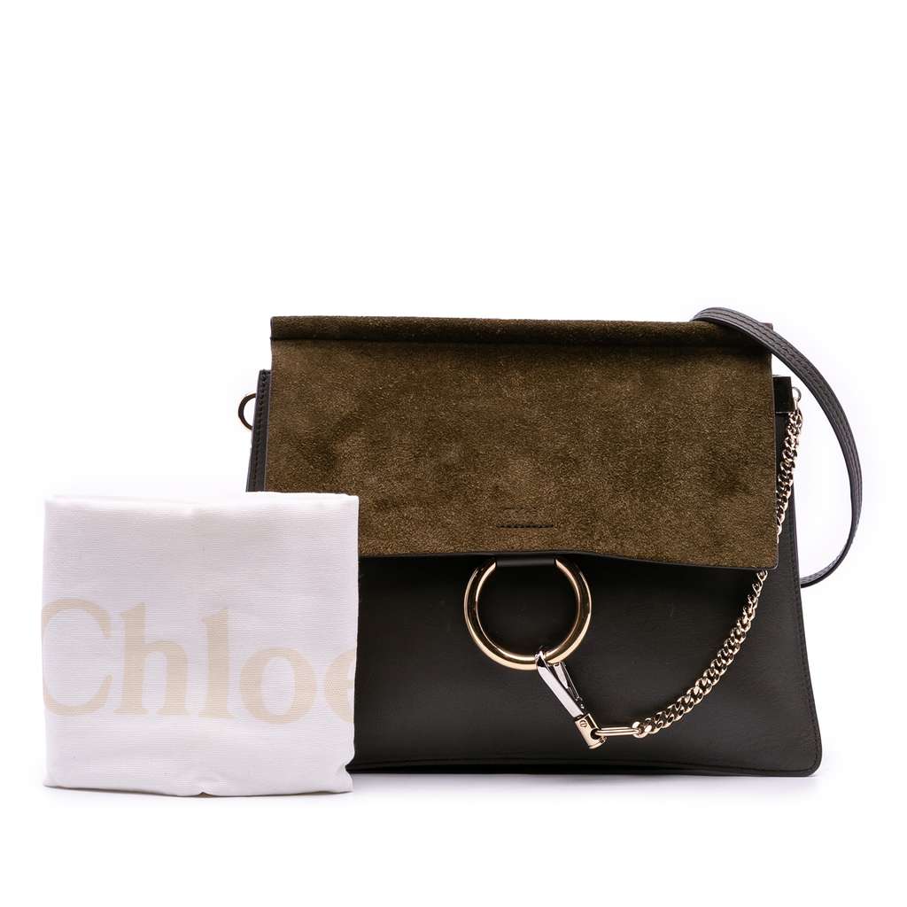 Chloé Medium Calfskin and Suede Faye Crossbody - Image 12
