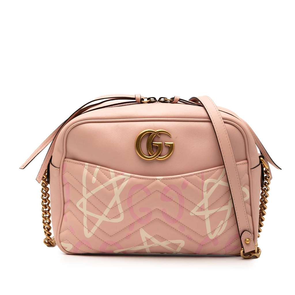 Gucci GG Marmont Matelasse Leather Gucci Ghost Crossbody