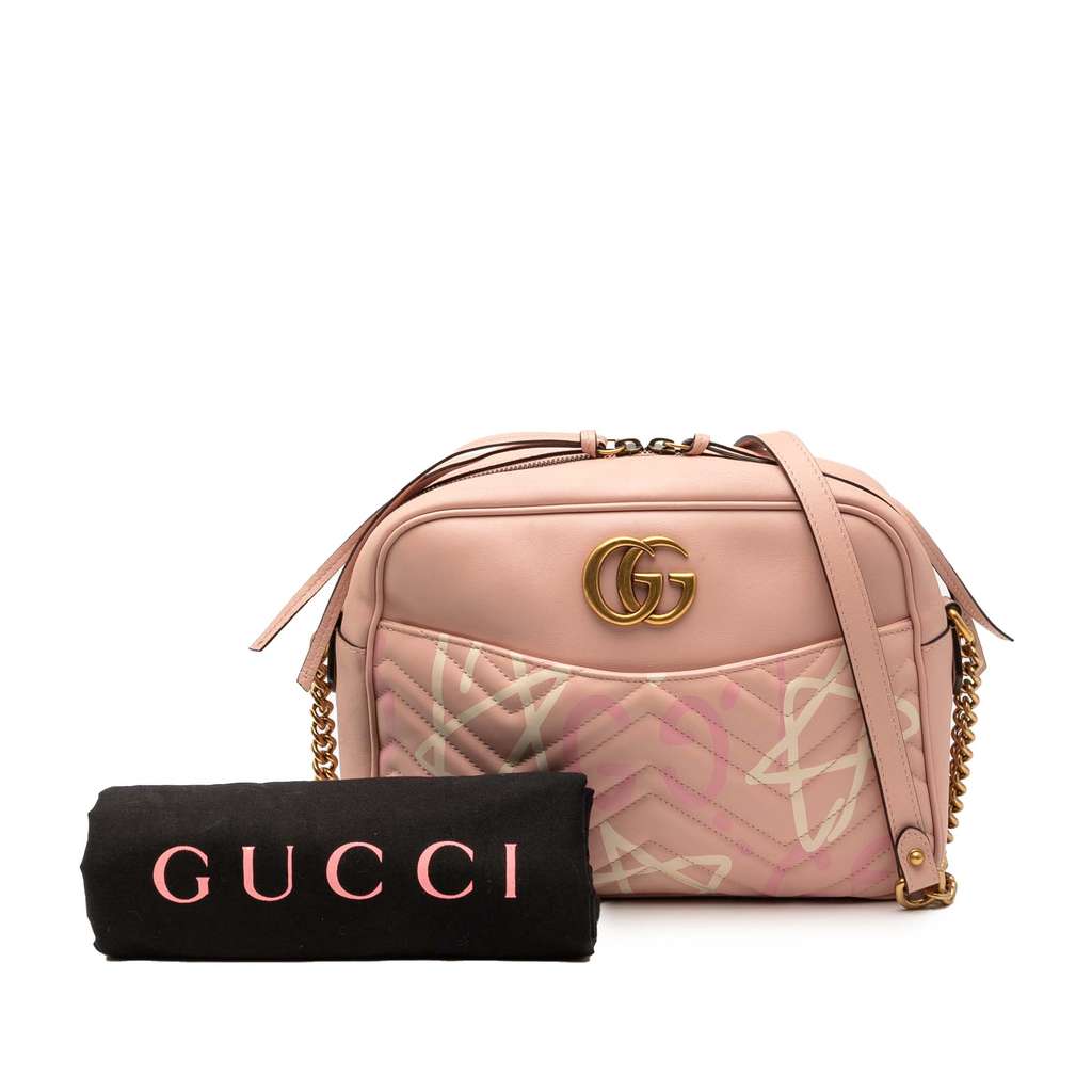 Gucci GG Marmont Matelasse Leather Gucci Ghost Crossbody - Image 10