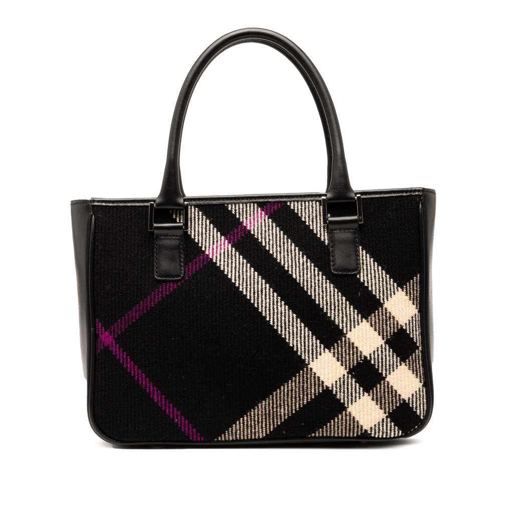 Burberry Supernova Check Wool Handbag