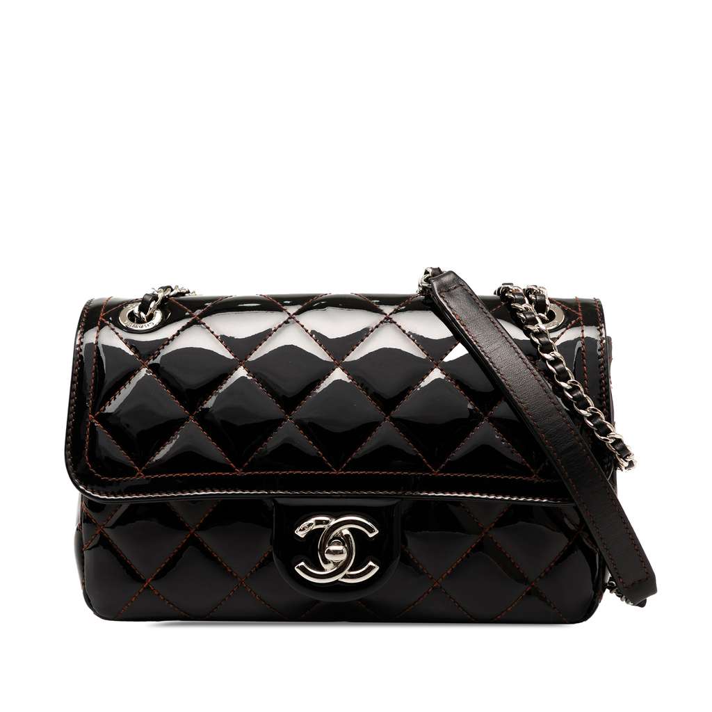 Chanel Small Quilted Patent Coco Shine Flap