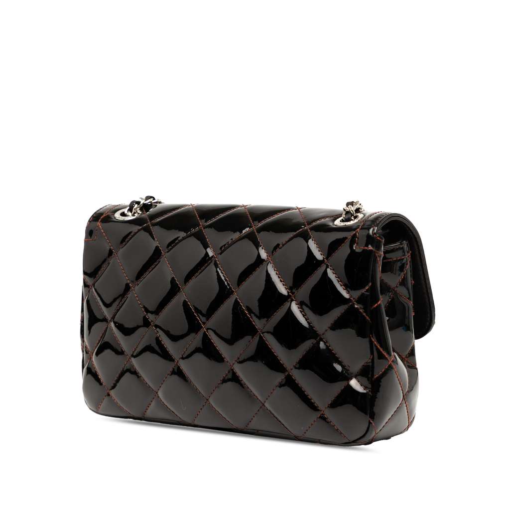 Chanel Small Quilted Patent Coco Shine Flap - Back view