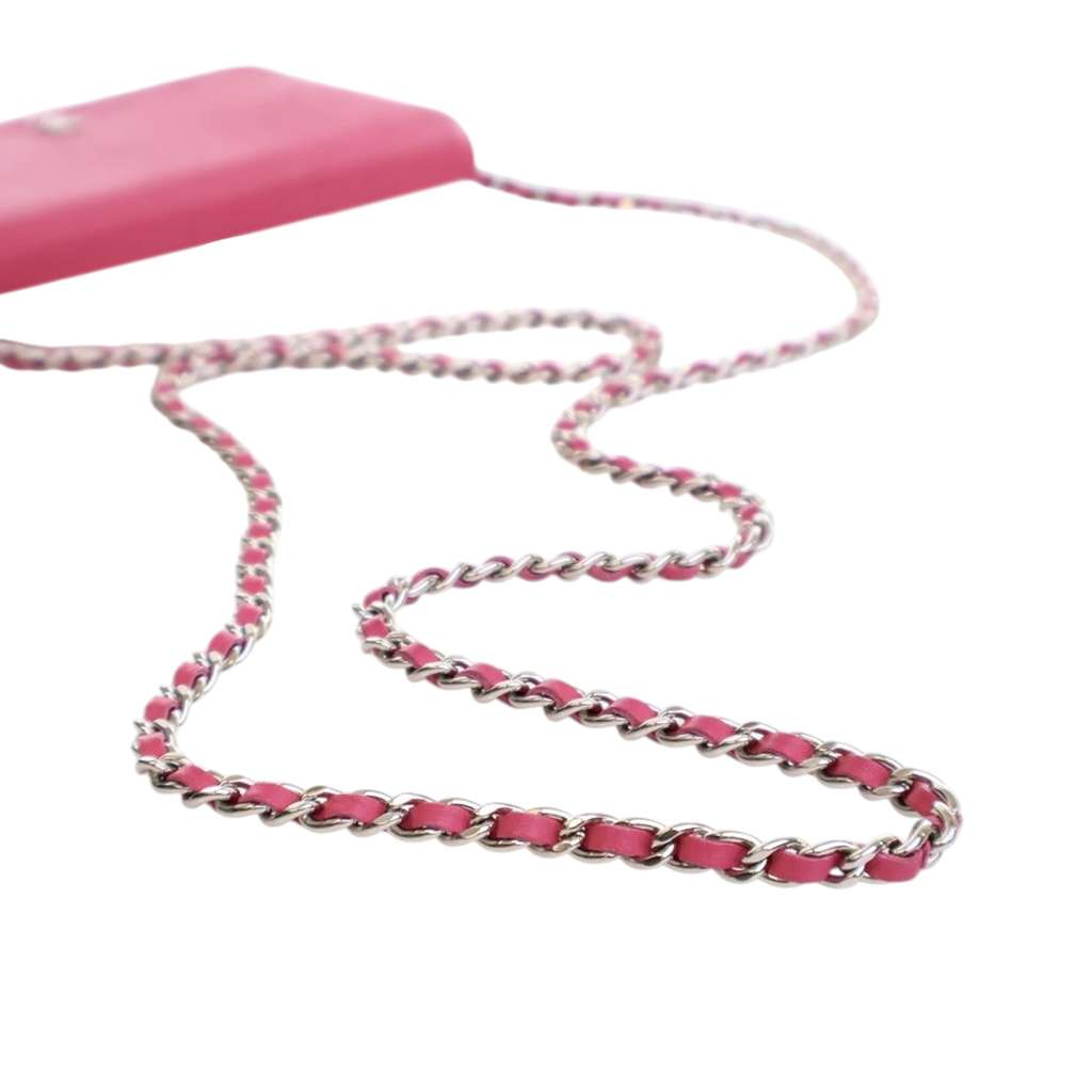 Chanel CC Lizard Embossed Calfskin Wallet On Chain - Image 13