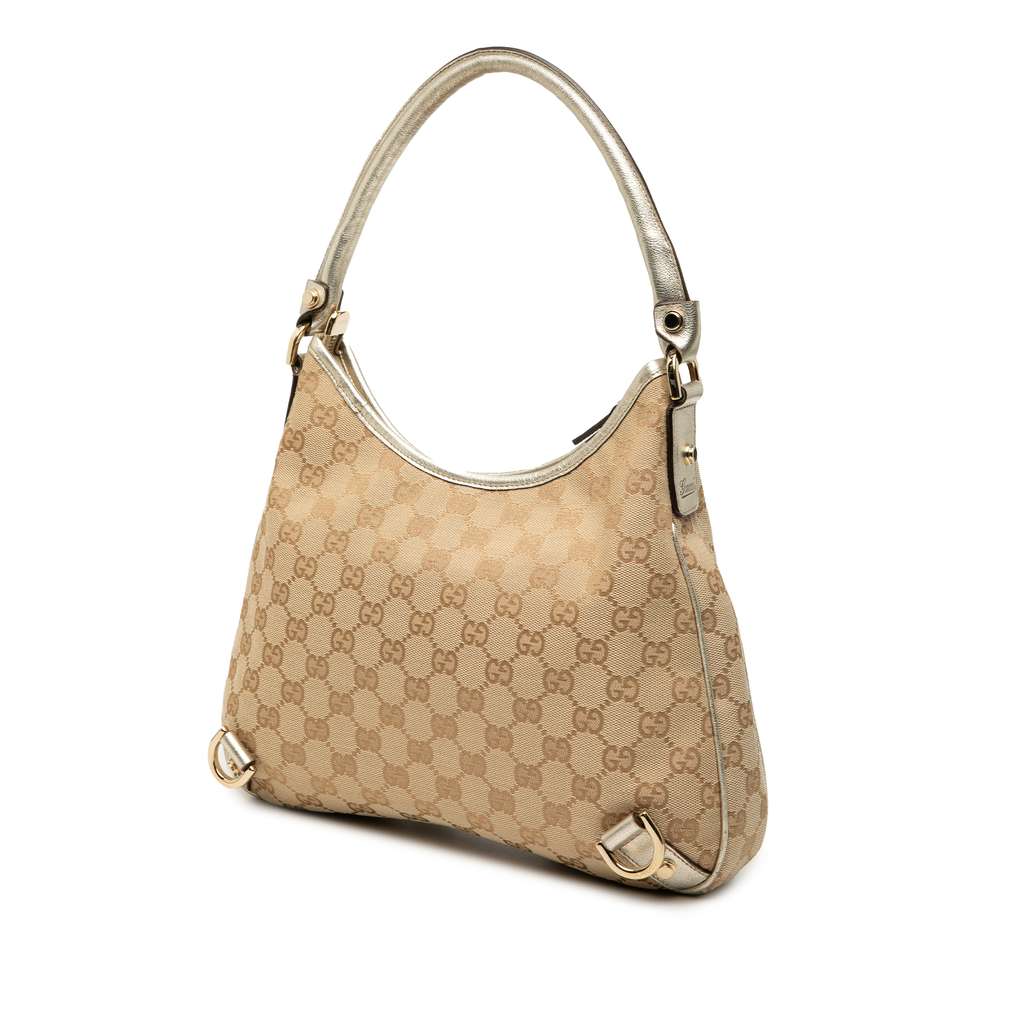Gucci GG Canvas Abbey D Ring Shoulder Bag - Back view