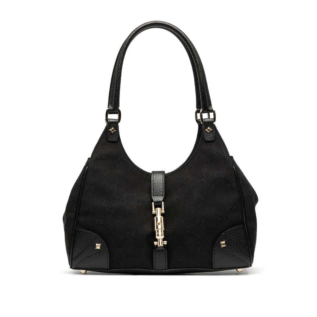 Gucci GG Canvas Nailhead Jackie Bardot Shoulder Bag