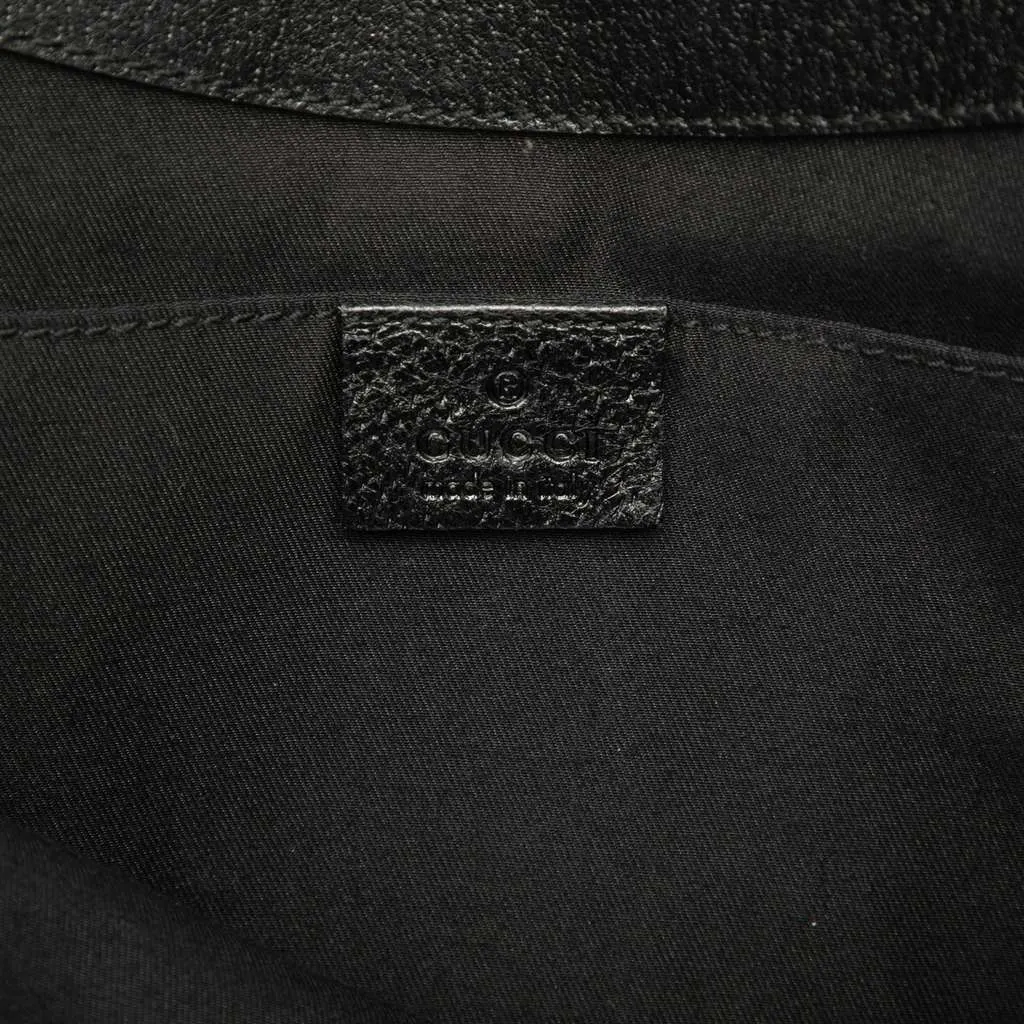 Gucci GG Canvas Nailhead Jackie Bardot Shoulder Bag Black Canvas Good - Box View