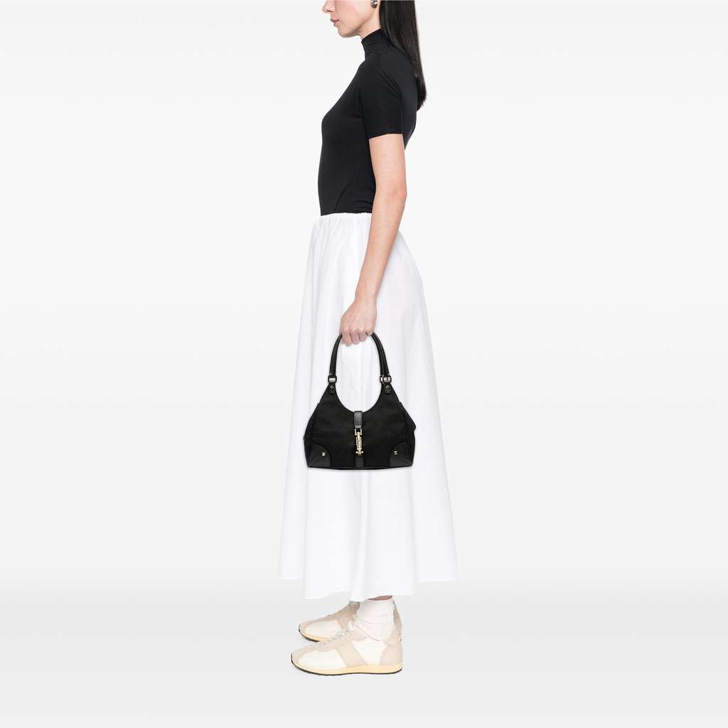 Gucci GG Canvas Nailhead Jackie Bardot Shoulder Bag - Detail 2