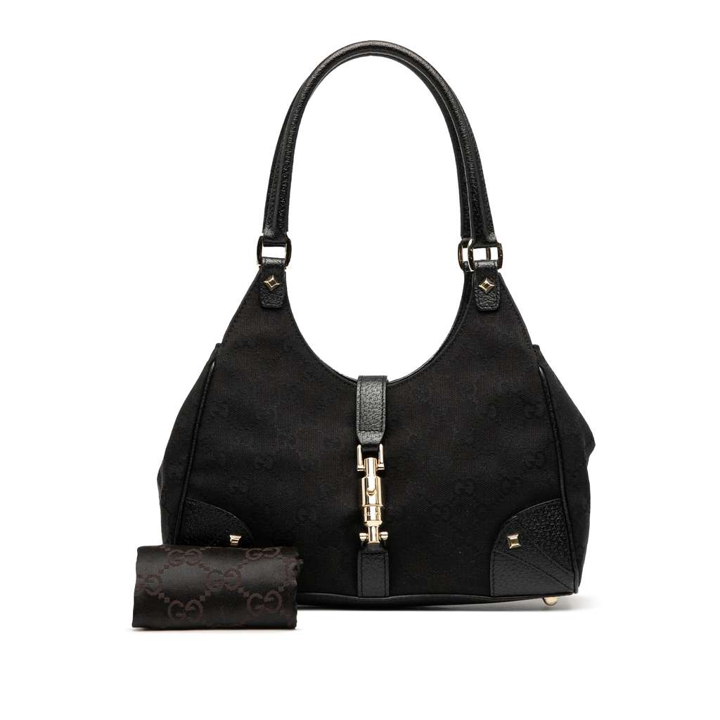 Gucci GG Canvas Nailhead Jackie Bardot Shoulder Bag - Image 10