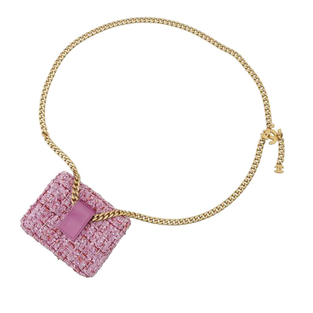 Chanel CC Quilted Tweed Flap Chain Belt Bag - 2