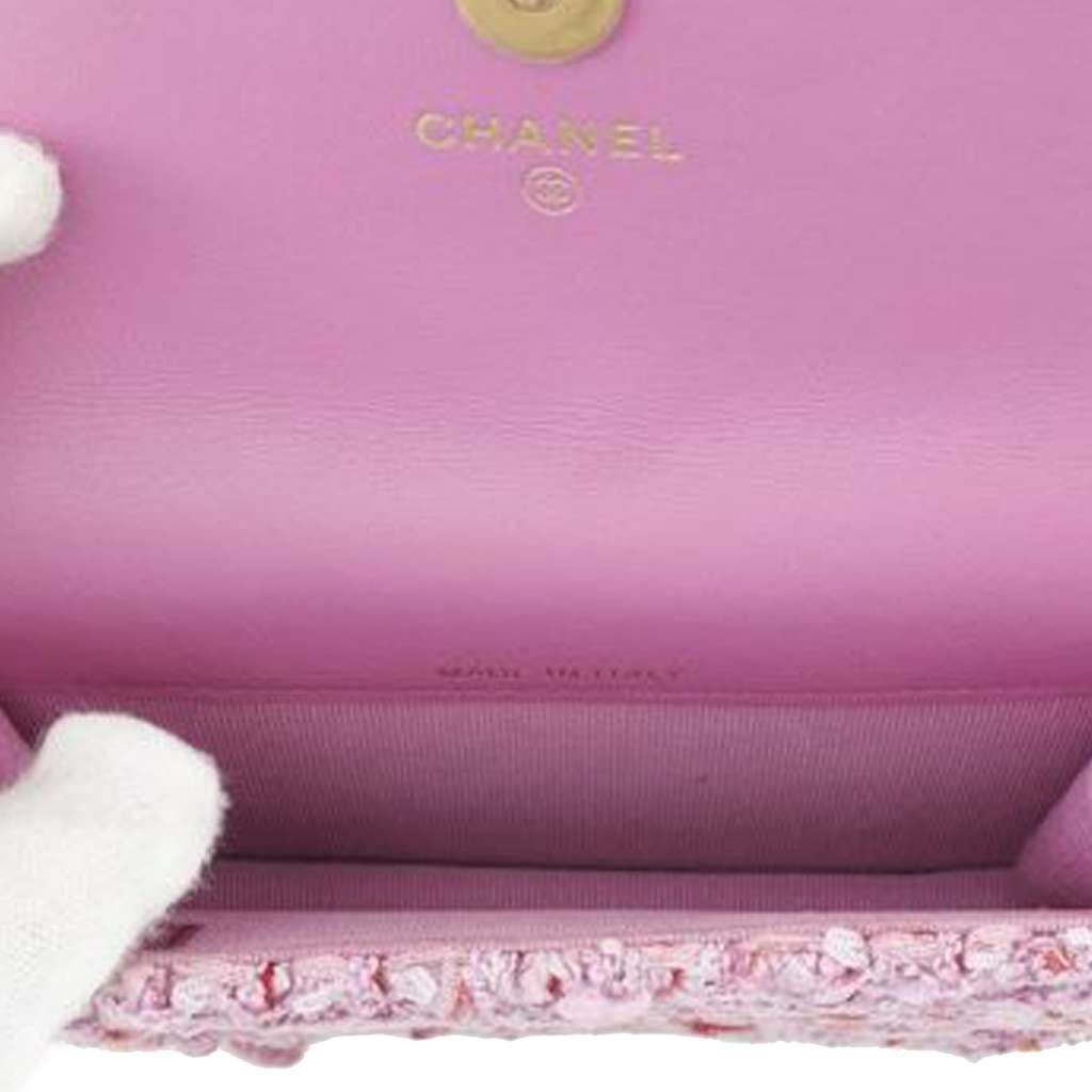 Chanel CC Quilted Tweed Flap Chain Belt Bag - 4