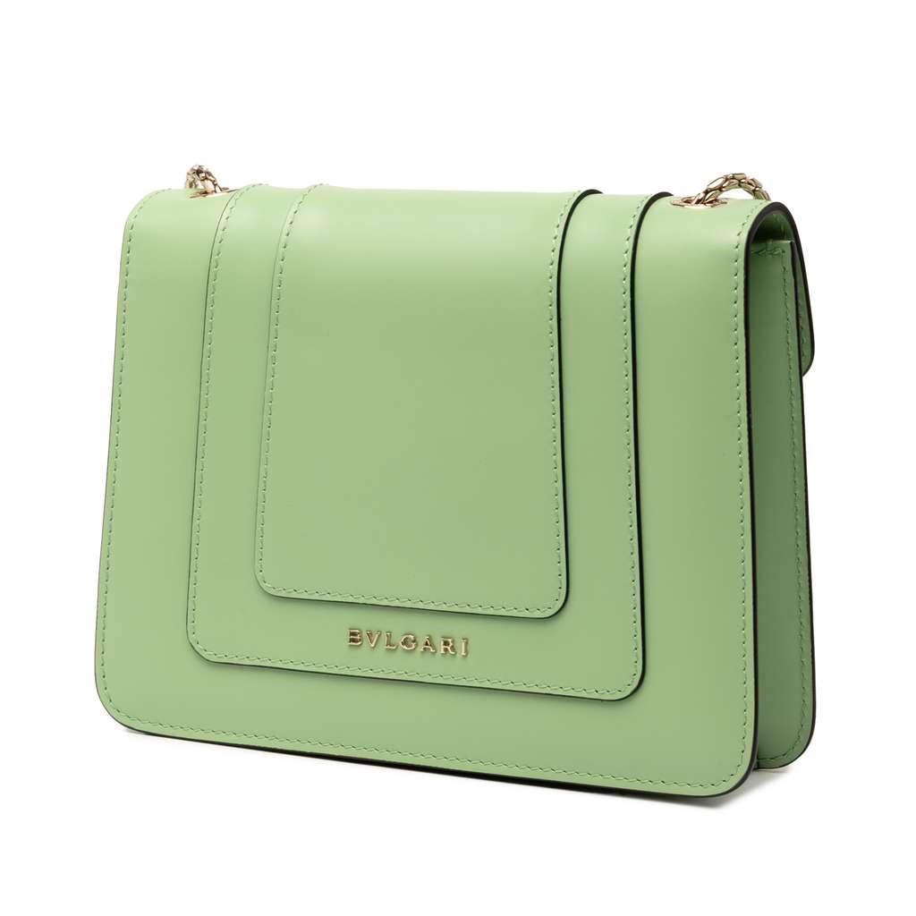 Bvlgari Small Leather Square Serpenti Forever Chain Crossbody - Back view