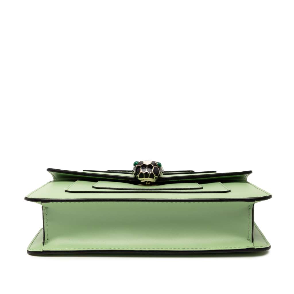 Bvlgari Small Leather Square Serpenti Forever Chain Crossbody - Image 6