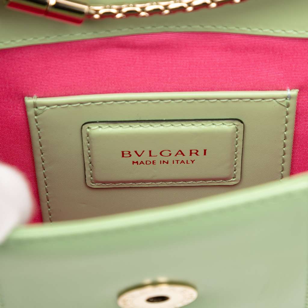 Bvlgari Small Leather Square Serpenti Forever Chain Crossbody - Side view