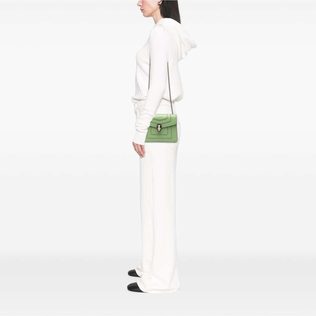 Bvlgari Small Leather Square Serpenti Forever Chain Crossbody - Detail 1