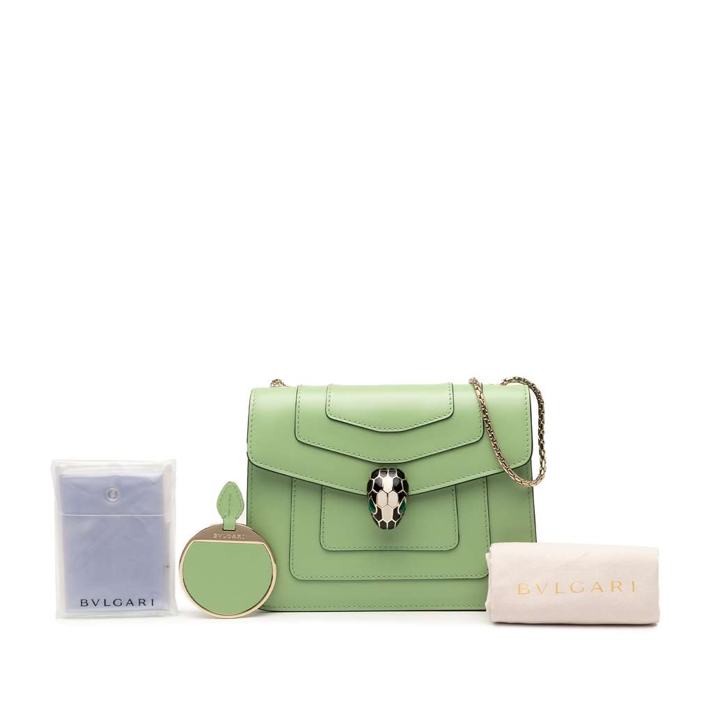 Bvlgari Small Leather Square Serpenti Forever Chain Crossbody - Detail 2