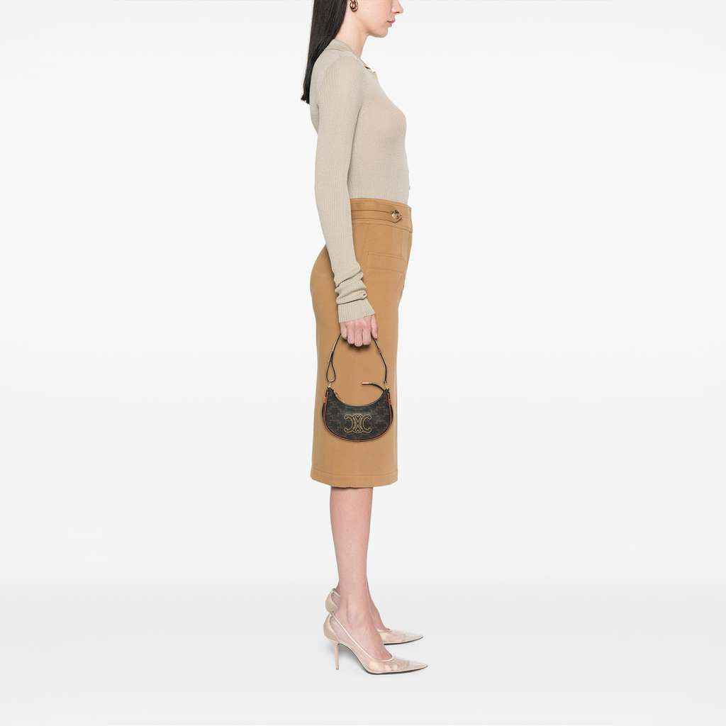 Celine Mini Triomphe Coated Canvas Ava Shoulder Bag - Image 10