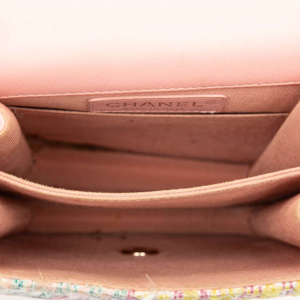 Chanel Quilted Tweed and Calfskin North South Boy Flap - 4