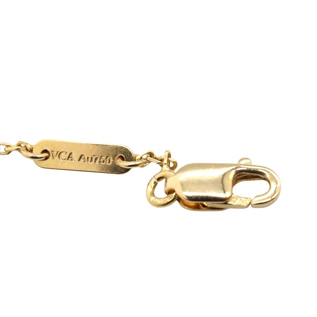 Van Cleef & Arpels 18K Yellow Gold and Mother of Pearl Sweet Alhambra Bracelet - Image 6