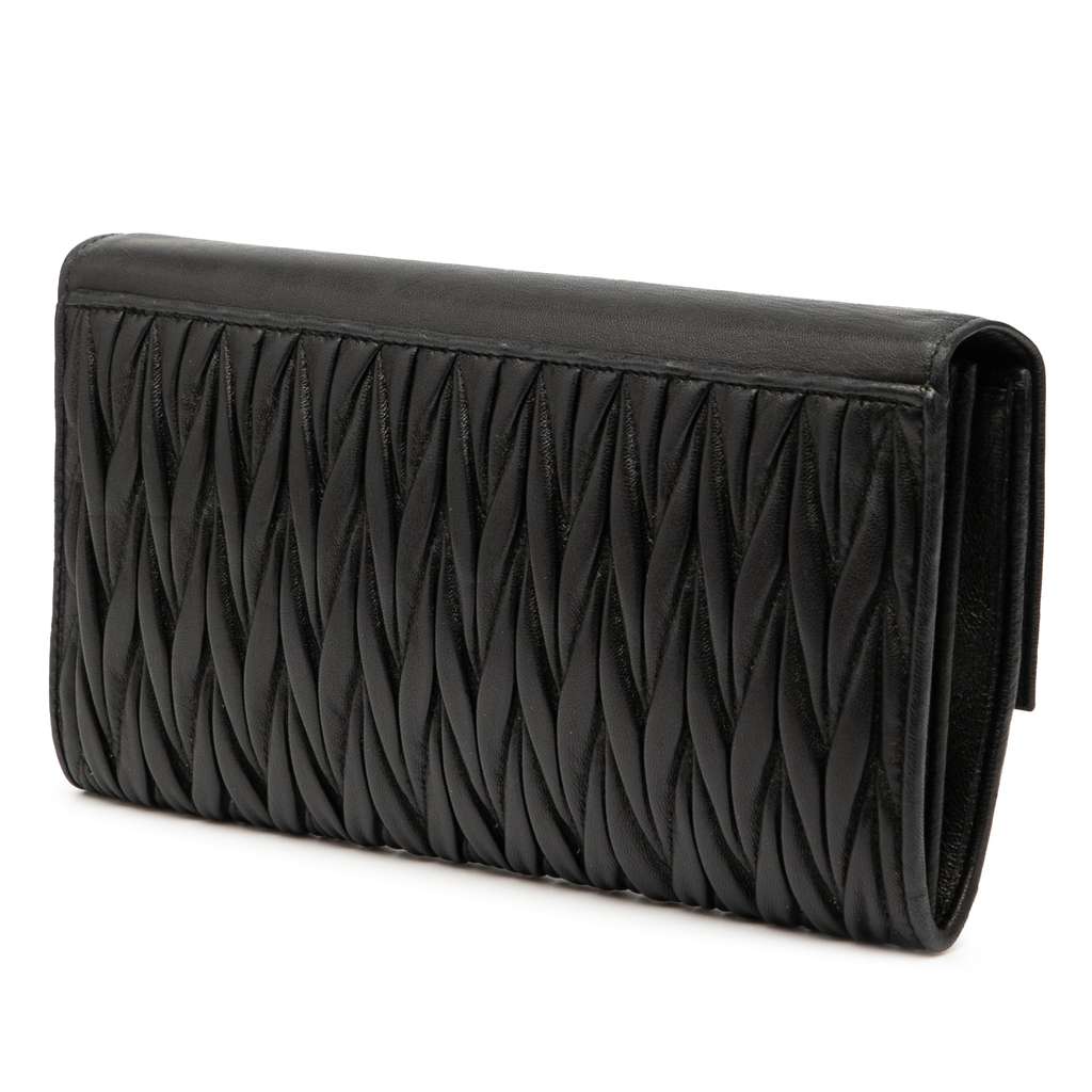 Miu Miu Matelasse Nappa Leather Clutch - Back view