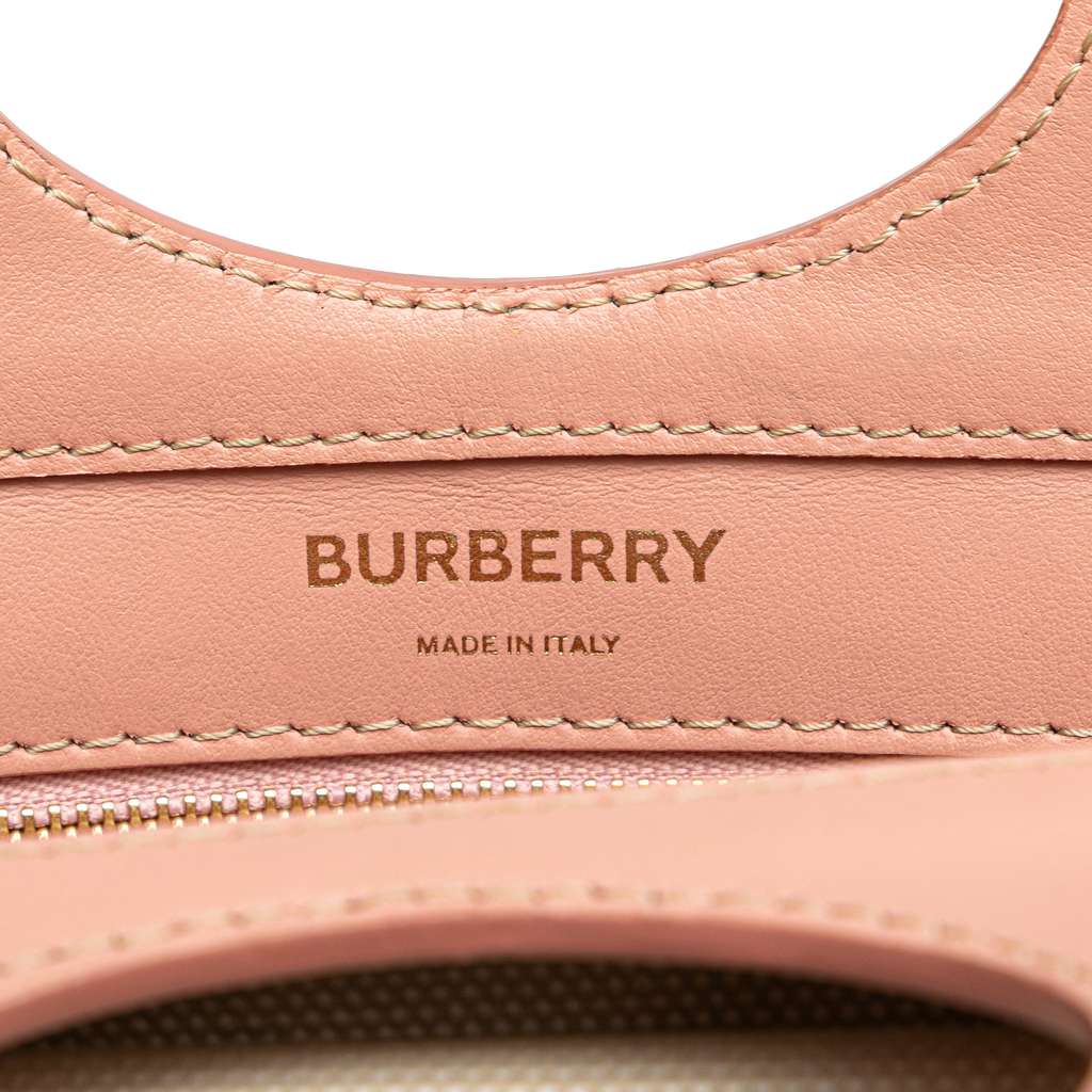 Burberry Mini Canvas and Leather Pocket Satchel - Side view