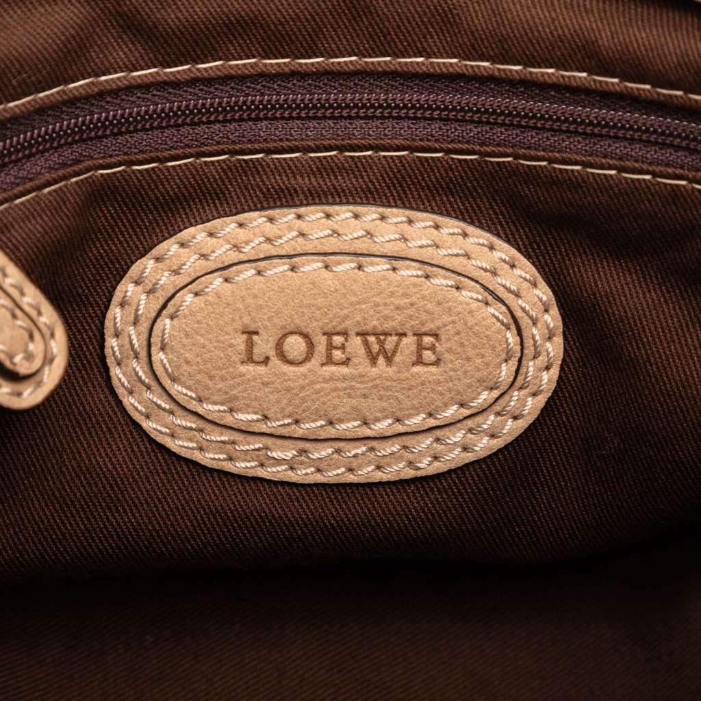 Loewe Nubuck Anagram Madrid Fringe Shoulder Bag - Side view