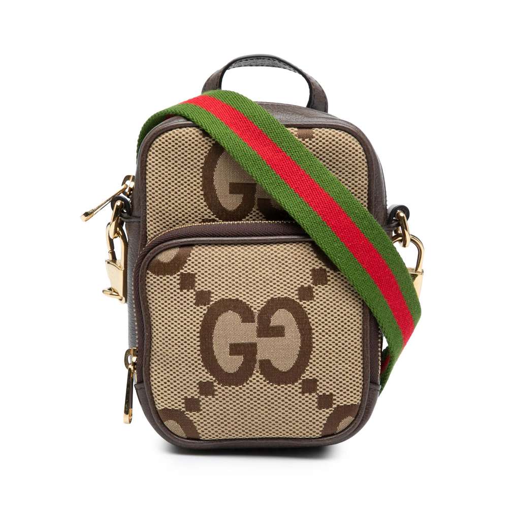 Gucci Micro Jumbo GG Canvas Web Top Handle Bag