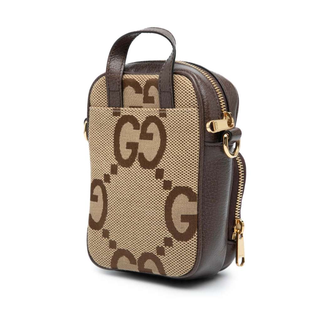 Gucci Micro Jumbo GG Canvas Web Top Handle Bag - Back view