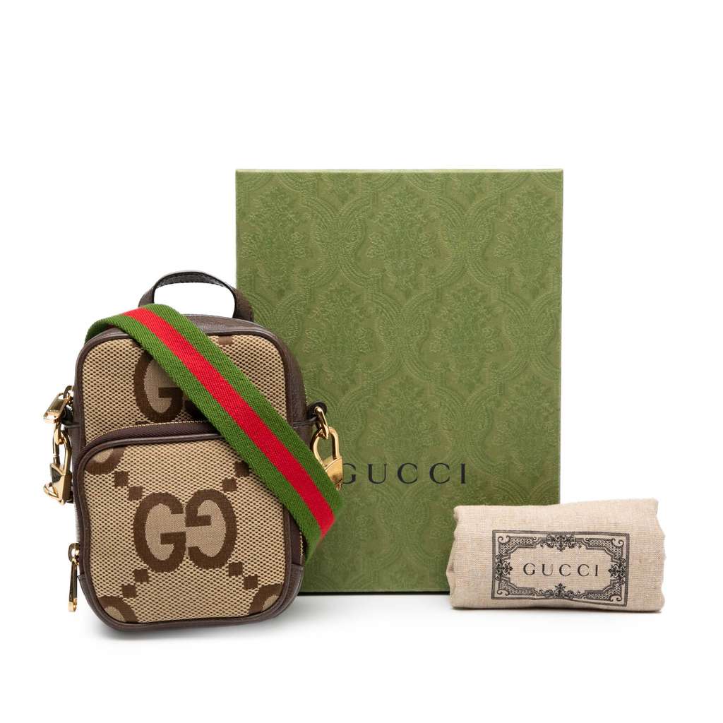 Gucci Micro Jumbo GG Canvas Web Top Handle Bag - Image 10