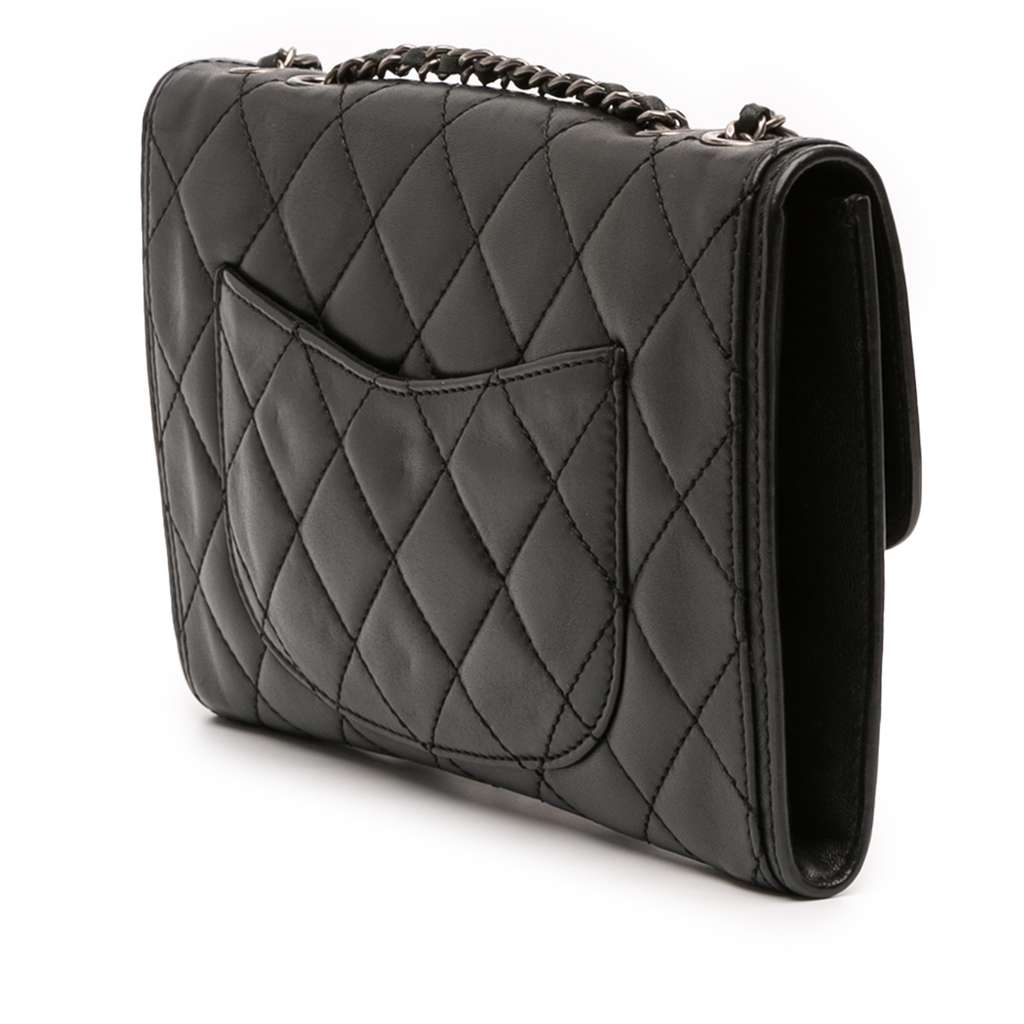 Chanel Small Quilted Lambskin Citizen Zip Flap - Back view