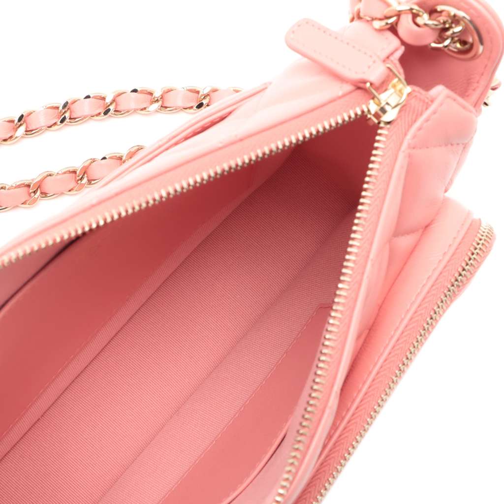 Chanel Small Quilted Lambskin Clutch with Chain Shoulder Bag - Image 6