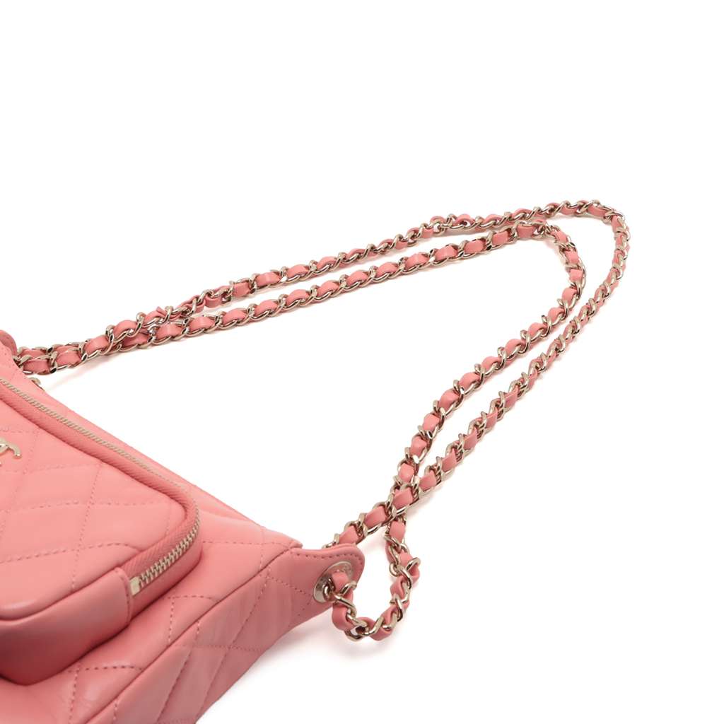 Chanel Small Quilted Lambskin Clutch with Chain Shoulder Bag - Image 12