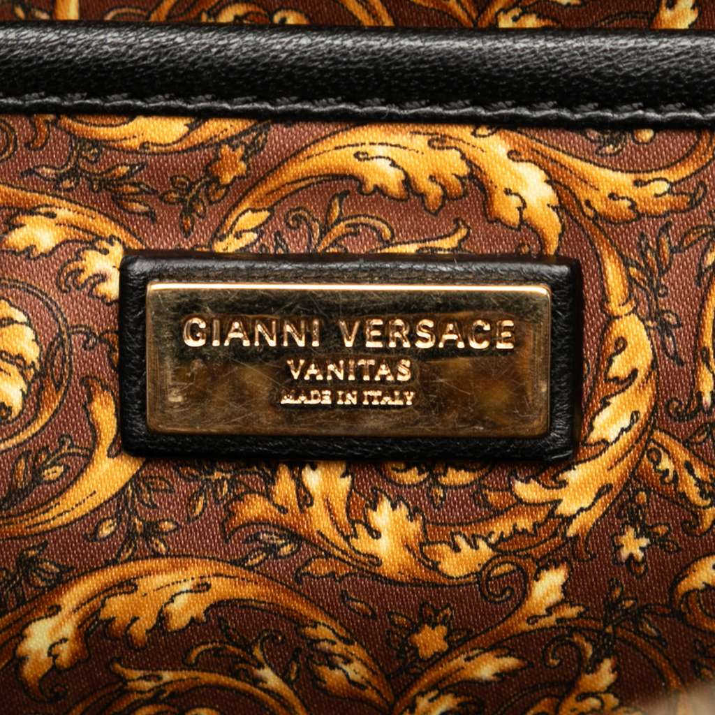 Versace Barocco Quilted Nappa Studded Demetra Vanitas Handbag - Side view