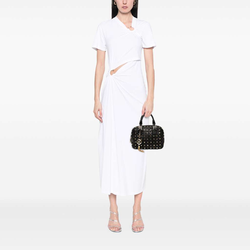 Versace Barocco Quilted Nappa Studded Demetra Vanitas Handbag - Detail 1