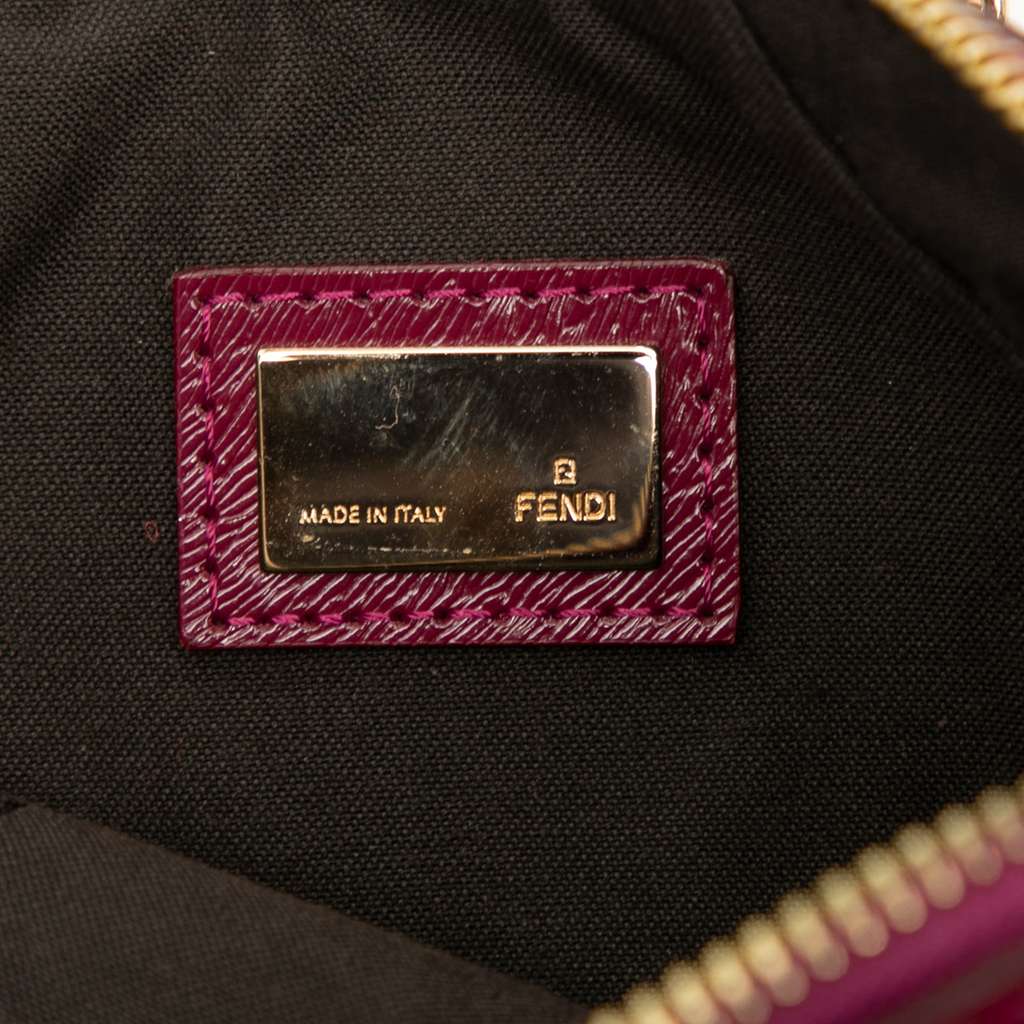 Fendi Zucchino Canvas Chain Pochette - Side view