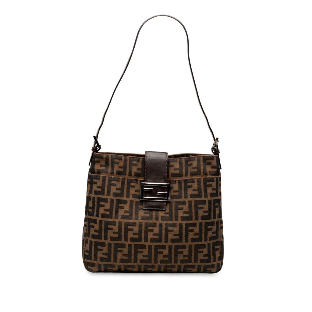 Fendi Zucca Canvas Shoulder Bag