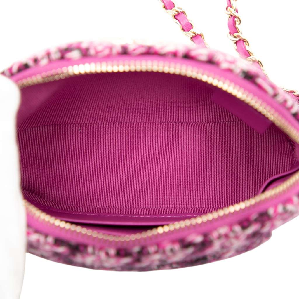 Chanel CC Tweed Houndstooth Clutch On Chain - 4