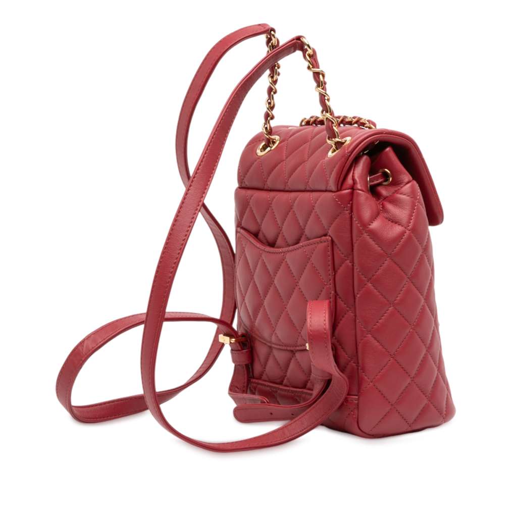 Chanel Mini Quilted Lambskin Urban Spirit Backpack - Back view