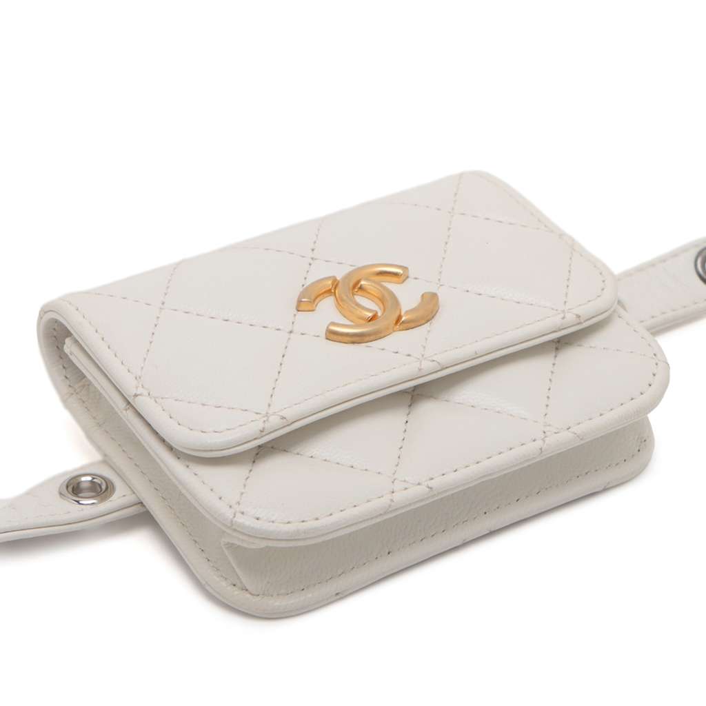 Chanel Quilted Lamsbskin Punk Essentials Chain Flap Belt Bag - Detail 1