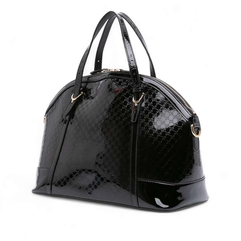 Gucci Large Microguccissima Patent Dome Satchel - Back view