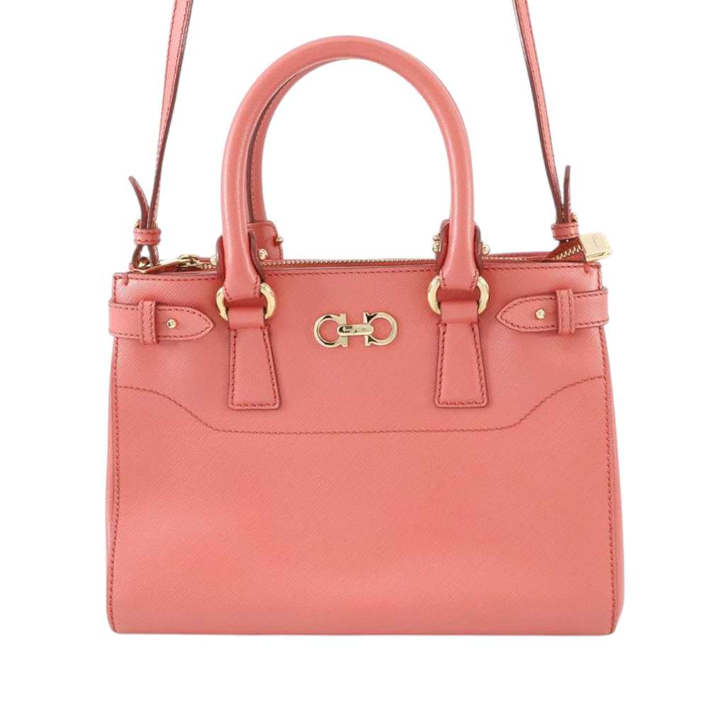 Salvatore Ferragamo Small Leather Gancini Beky Satchel