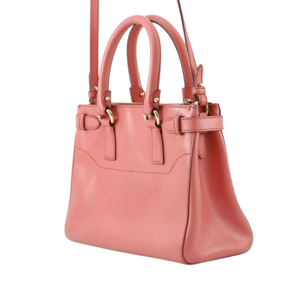 Salvatore Ferragamo Small Leather Gancini Beky Satchel - Back view