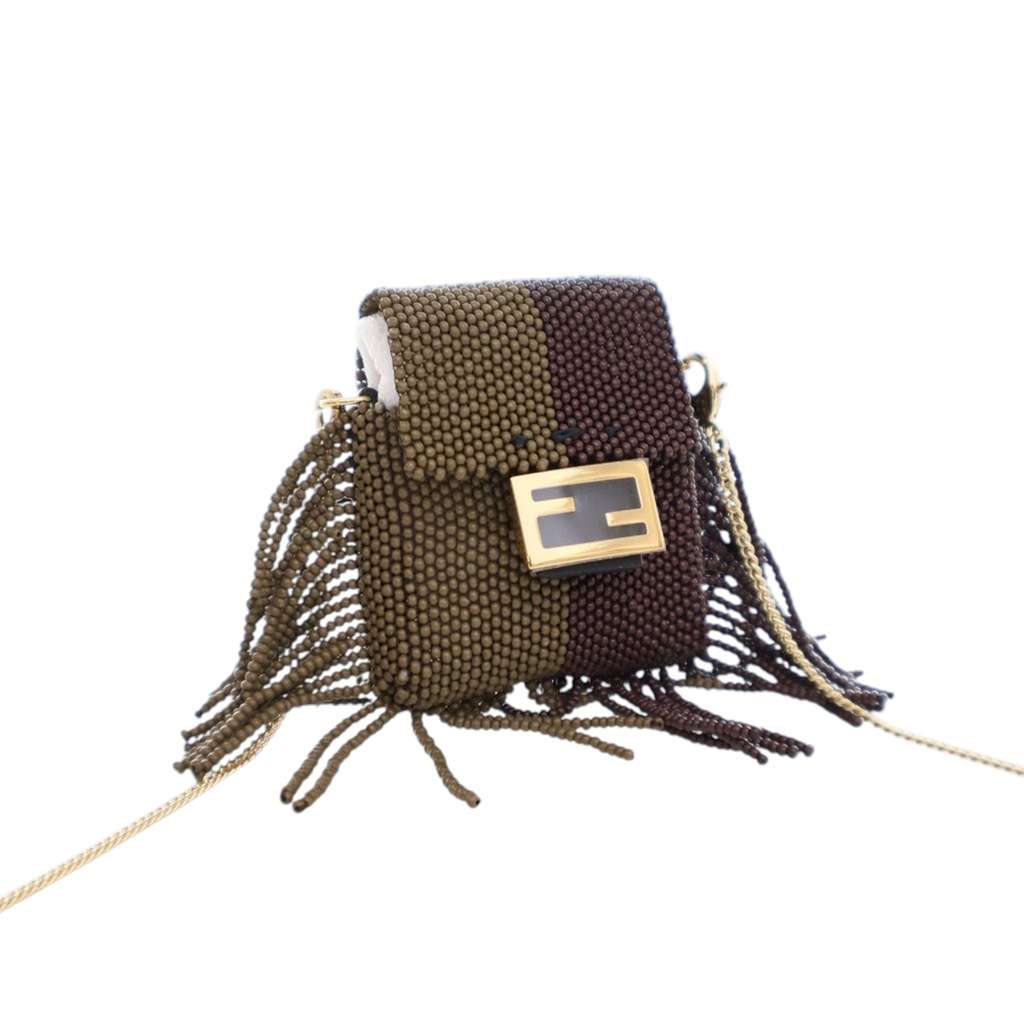 Fendi Beaded Pequin Pico Baguette Charm Crossbody - Image 6