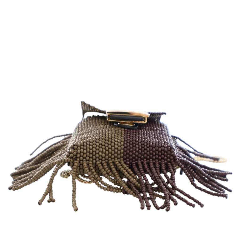 Fendi Beaded Pequin Pico Baguette Charm Crossbody - Side view