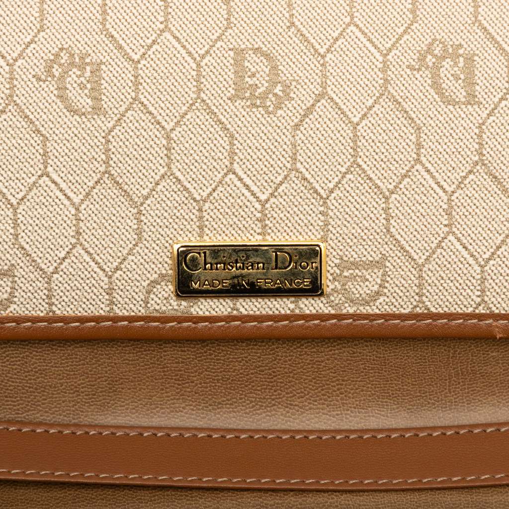 Dior Honeycomb Coated Canvas Chain Shoulder Bag - Side view